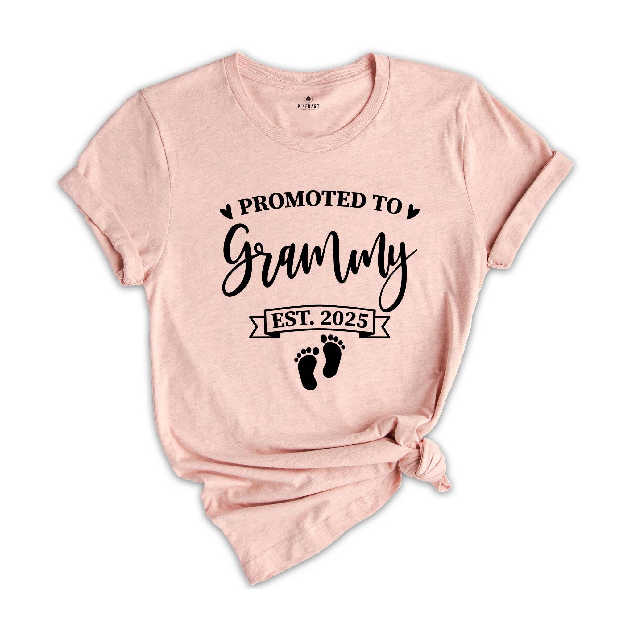 Baby Announcement, Promoted to Grammy, Promoted to Paw Paw Est. 2025, New Grammy Shirt, New Paw Paw Shirt, Pregnancy Reveal Shirts