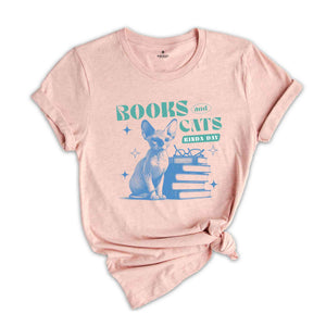 Books And Cats Shirt, Cute Cat Shirt, Mental Health Shirt, Cat Mom Shirt, Librarian Shirt, Cat Lover Shirt, Cat Shirt, Bookish Shirt