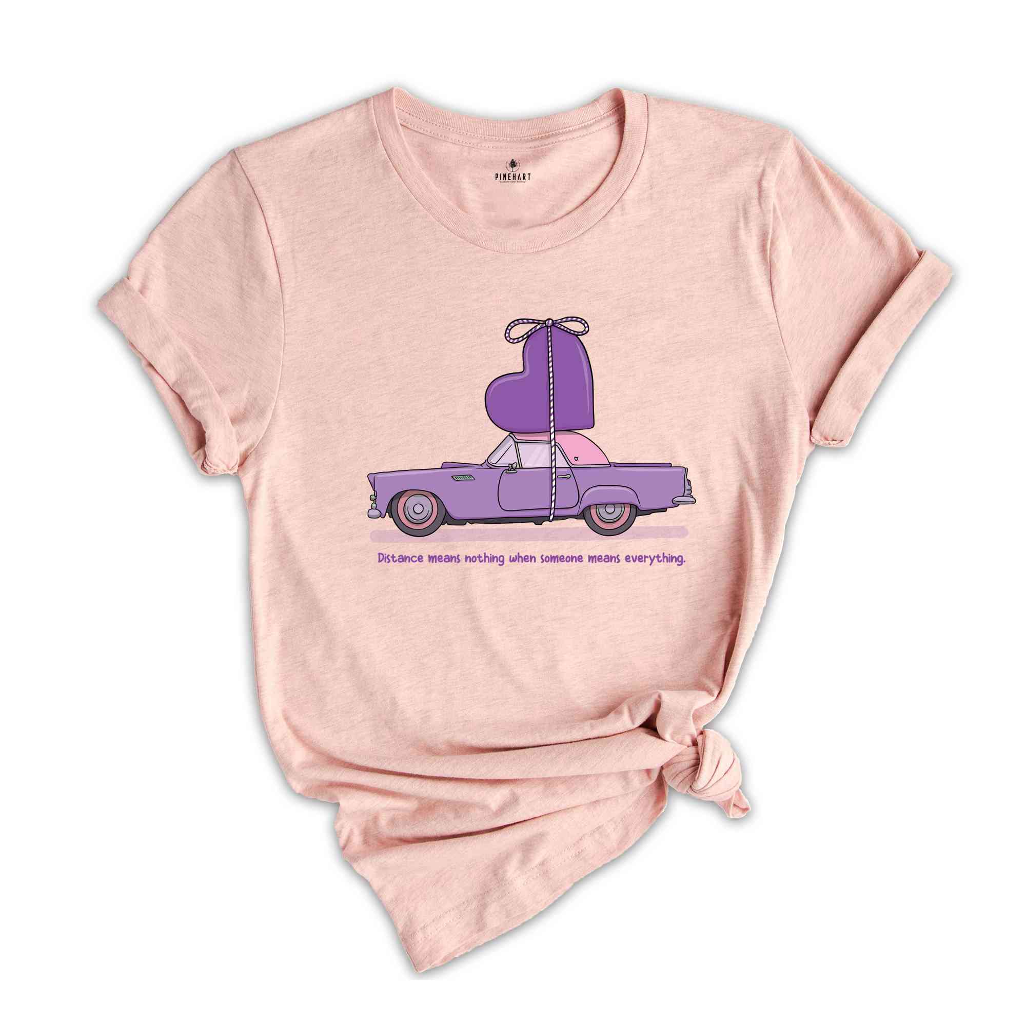 Pink Valentines Car Tee, Valentine T-Shirt, Valentines Boujee Tee, Valentines T-shirt, Couple Gift Valentines