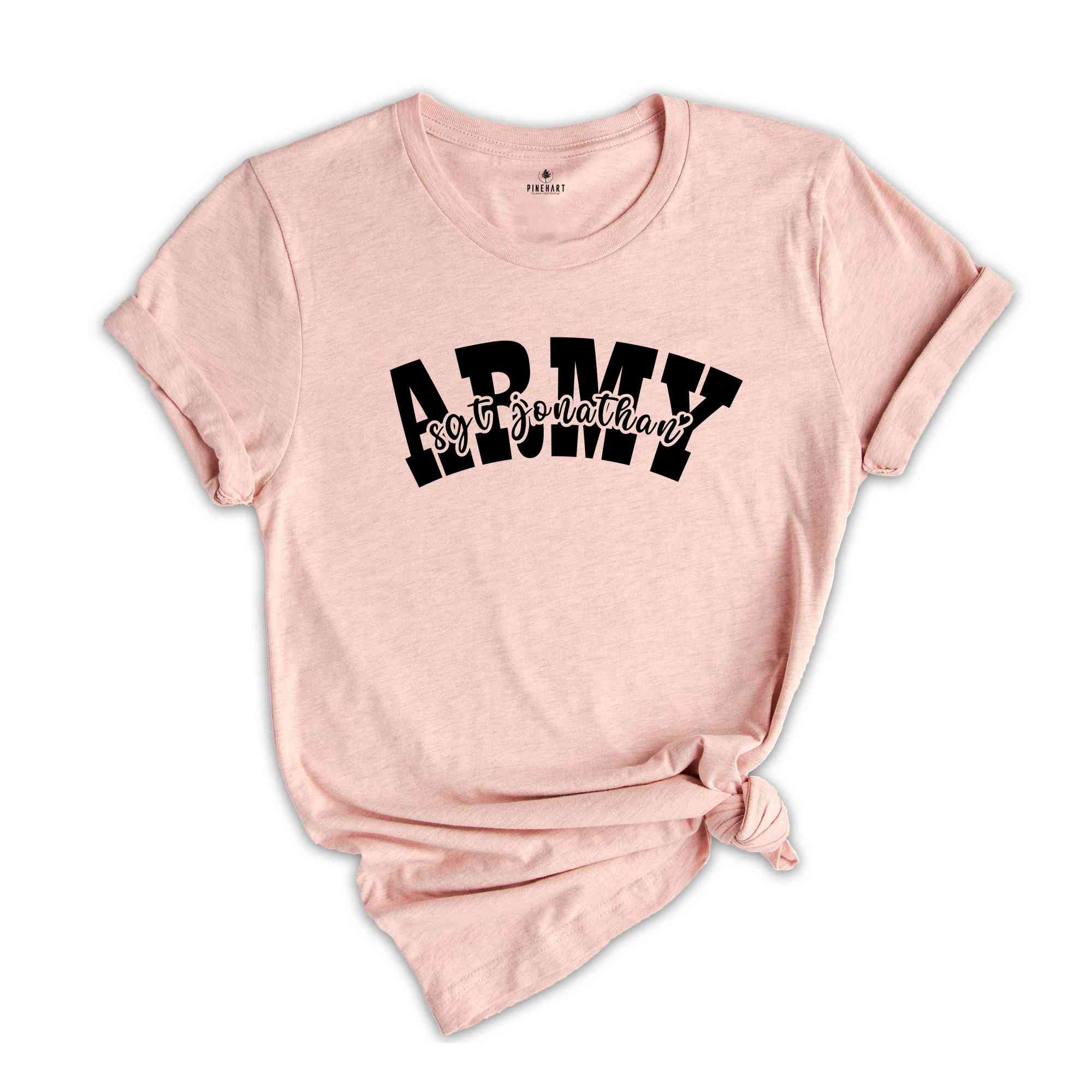 Army shirt with name, Personalized Army Shirt, Army shirt, Wife Gift, Trendy Army shirt, Mom Shirt, Custom Army Shirt