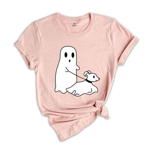 Halloween Ghost Dog Shirt, Dog Owner Ghost Tee, Funny Halloween Shirt, Ghost Dog Halloween Tee, Animal Lover Halloween Shirt, Funny Dog Tee