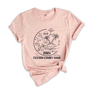 Custom Family Beach Vacation Shirt, Custom Family Name Shirt, 2024 Vacation Shirts, Matching Family Beach Shirts, 2024 Trip T-Shirts