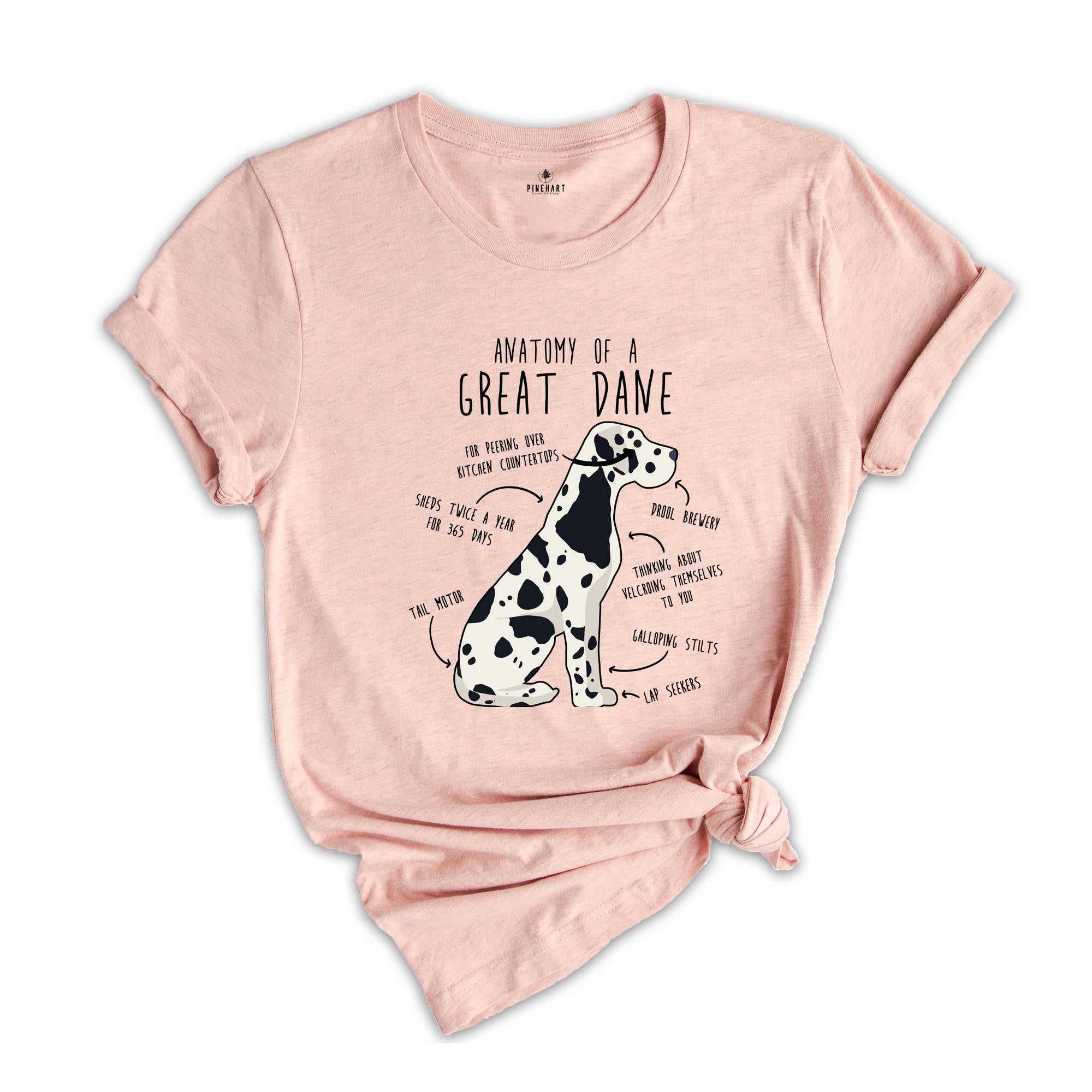 Anatomy Of A Great Dane Shirt, Funny Dog Shirt, Cute Dog Mom Shirt, Great Dane Shirt, Dog Lovers Shirt, Vintage Dog Shirt, Dog Father Gift