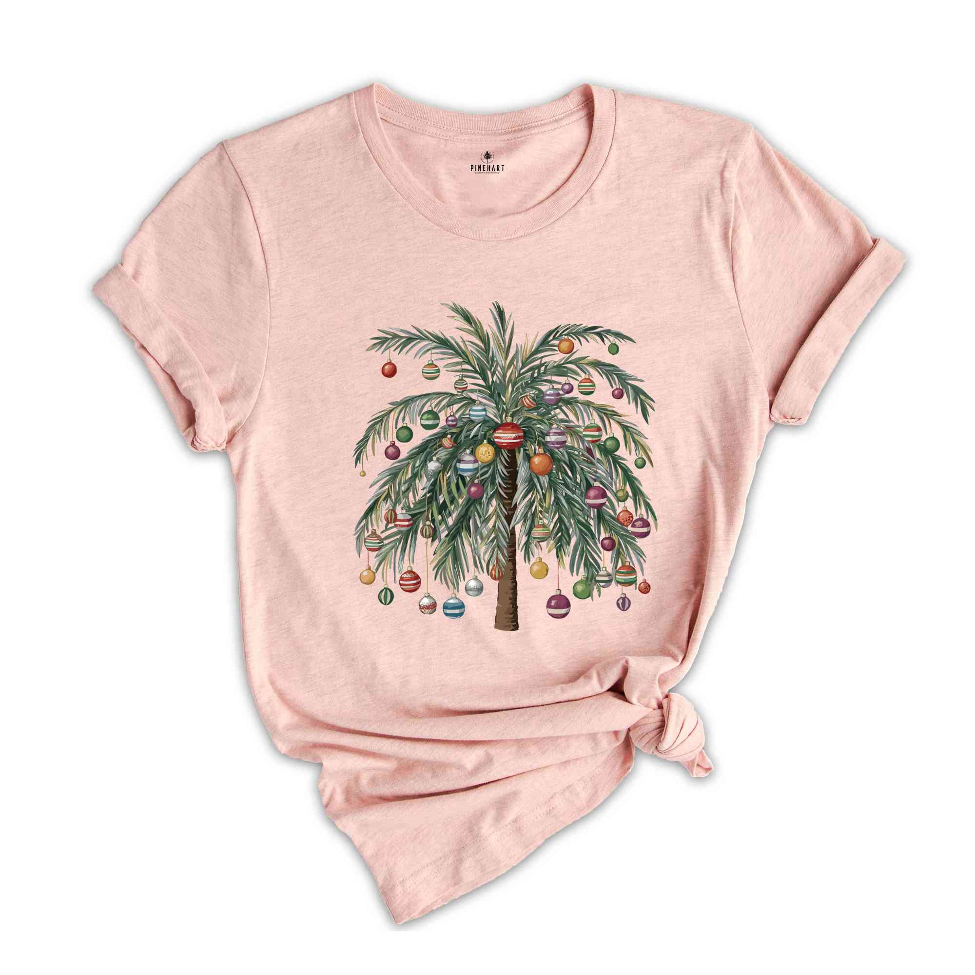 Tropical Christmas Tree Raglan, Palm Tree Holiday Tshirt, Cute Beach Christmas Raglan Shirt, Christmas Palm Tree Shirt