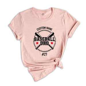 Custom Baseball Dad Shirt, Custom Baseball Jersey Shirt, Personalized Father's Day Gifts, Baseball Shirt For Men, Daddy Shirt