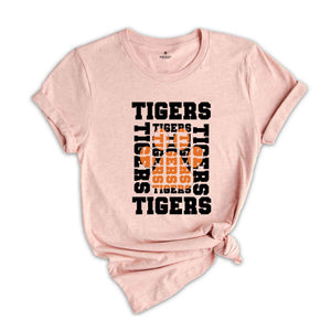 Stacked Tigers Paw, Tigers Mascot Shirt, Tigers Lover Shirt, Tigers Cheer Tee, School Spirit Shirt, Tigers School Team Shirt,