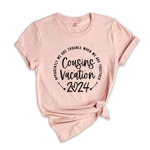 Cousins Vacation Shirt, Warning 2024 Cousin Trip In Progress, Vacation Tee, Cousin Trip T-Shirt, Matching Cousin Vacation Tee