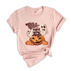 Trick or Trashy Raccoon Halloween Shirt, Retro Raccoon Tee, Cute Raccoon Shirt, Trendy Halloween Tee, Pumpkin Gift, Halloween Tee