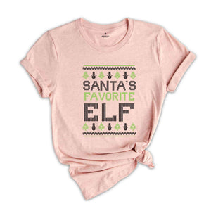 Santa's Favorite Elf Shirt, Cute Christmas Shirt, Christmas Party Shirt, Holiday Shirt, New Year Shirt, Santa Shirt, Christmas Gift