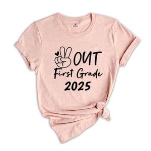 Peace Out First Grade 2025 Shirt, End Of The School Shirt, Last Day Of School Shirt, Kids Graduation Shirt, Tie Dye Shirt, 1st Grade Shirt