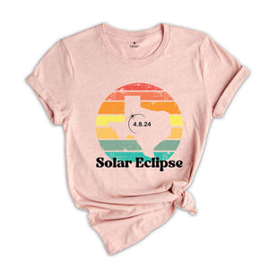 Texas Solar Eclipse T-Shirt, April 8 2024 Solar Eclipse, Total Solar Eclipse Apparel, Solar Eclipse Shirt