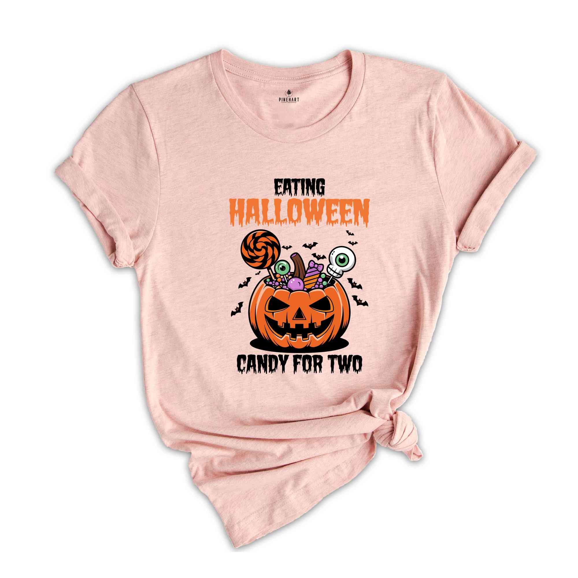 Eating Halloween Candy for Two Shirt, Halloween Shirt, Pregnancy Announcement Shirt, Baby Reveal Shirt, Halloween Pregnant Mom Tee