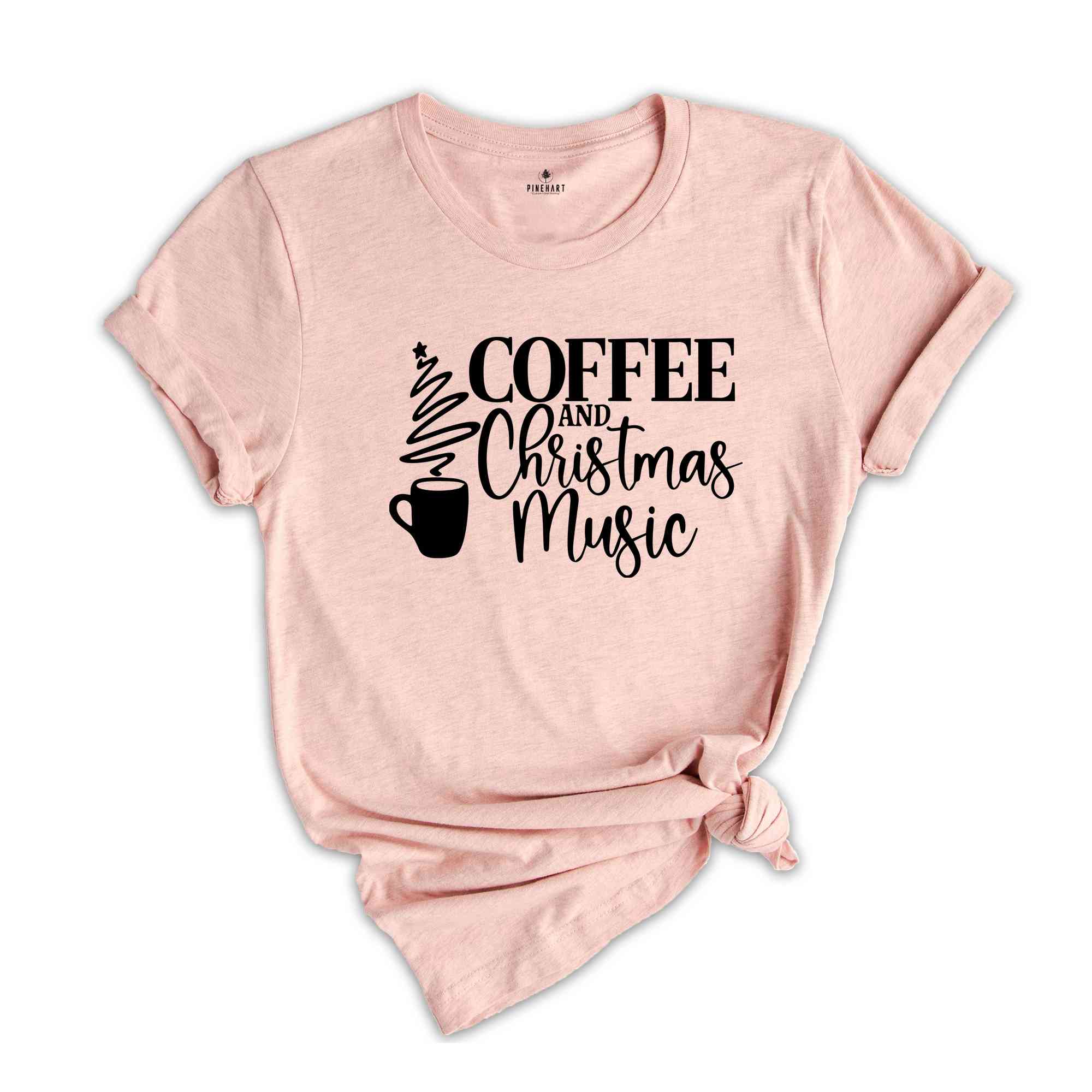 Coffee and Christmas Music, Christmas Shirt, Coffee and Christmas Shirt, Holiday Shirt, Christmas Music Shirt, I Run On Coffee and Music