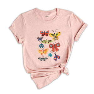 Vintage Butterflies, Garden Shirt, Butterfly Wings T-shirt, Gift For Butterfly Lover , Nature Lover Shirt