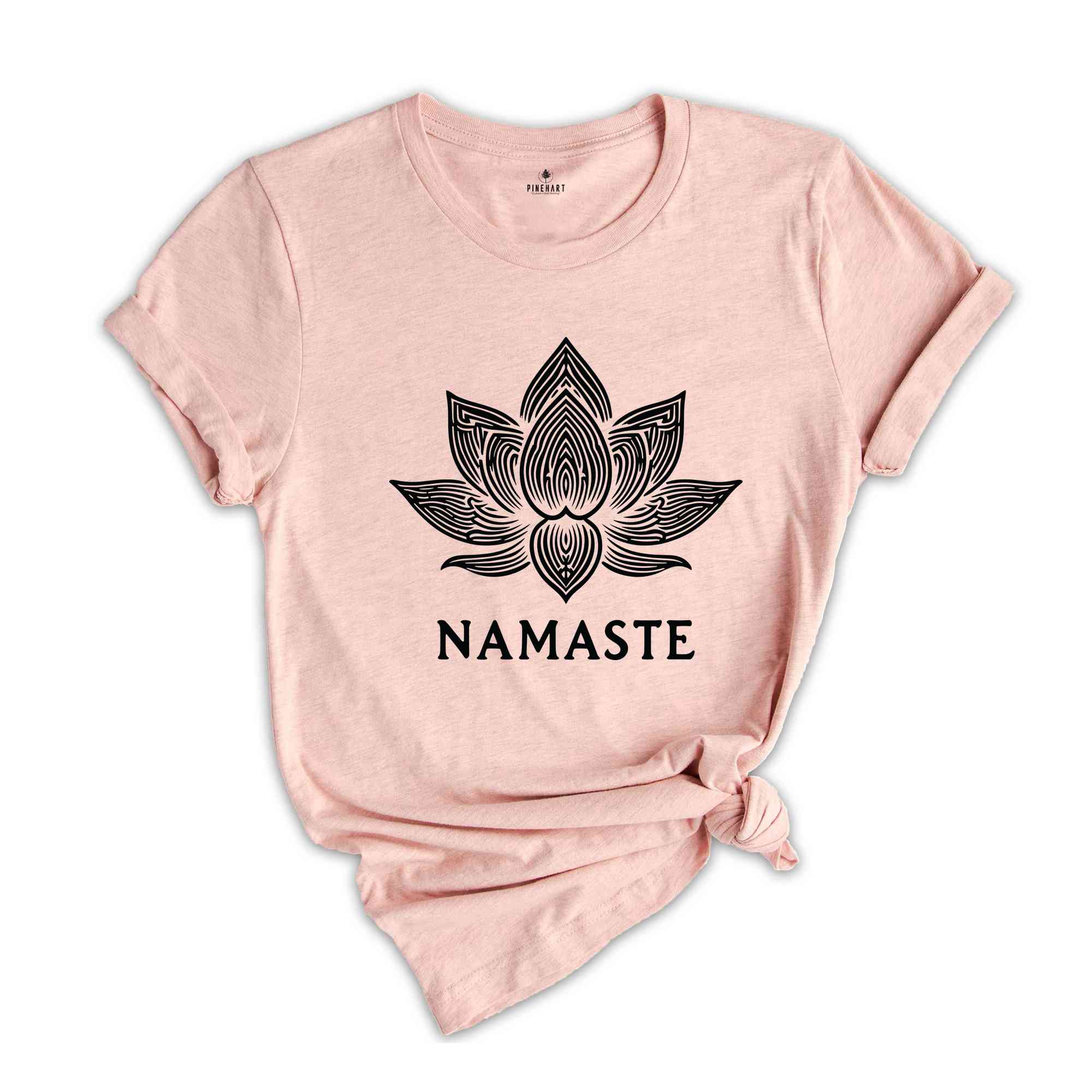 Namaste Lotus T-Shirt, Yoga Shirt, Lotus Shirt, Meditation Shirt, Workout T-Shirt, Yoga Lover Gift, Woman Yoga Apparel