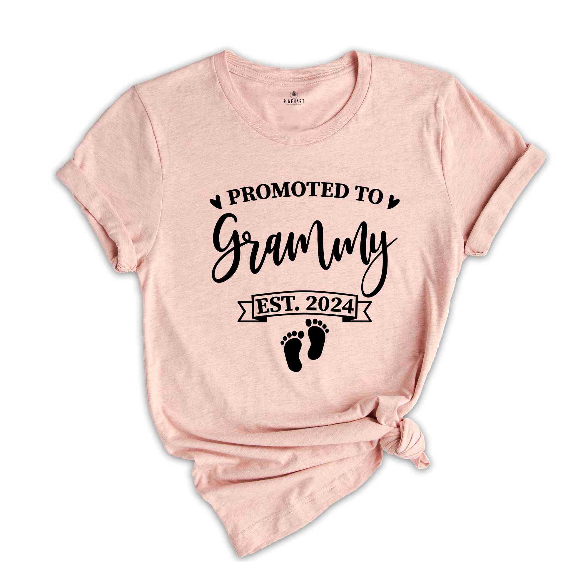 Baby Announcement, Promoted to Grammy, Promoted to Paw Paw Est. 2024, New Grammy Shirt, New Paw Paw Shirt, Pregnancy Reveal Shirts