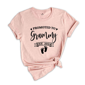 Baby Announcement, Promoted to Grammy, Promoted to Paw Paw Est. 2024, New Grammy Shirt, New Paw Paw Shirt, Pregnancy Reveal Shirts