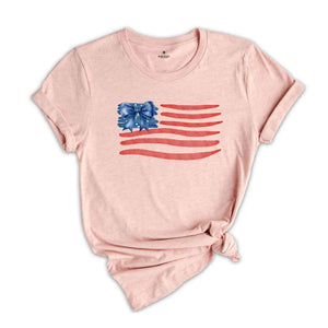 Coquette 4th of July T-Shirt, American Flag Shirt, Retro Independence Day Shirt, Fourth Of July Gifts