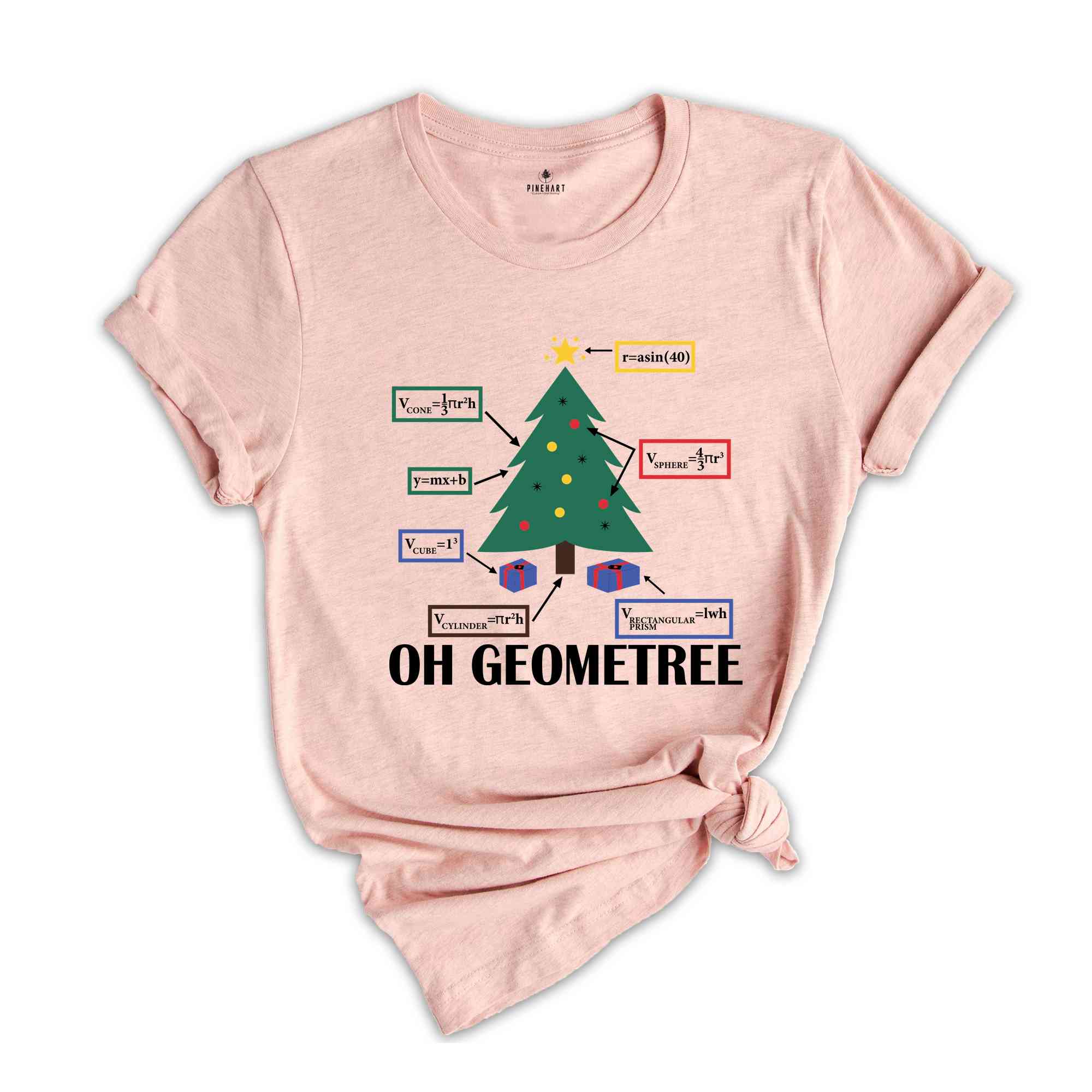 Oh Geometree Christmas Tree T-Shirt, Geometry Teacher Shirt, Geometry Teacher Gift, Christmas Geometry Gift, Math Nerd Gift