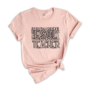 Esol Teacher T-Shirt, Second Language Tee, English Teacher Gift, English Language Teacher, ESL Teacher Shirt, ESL Squad