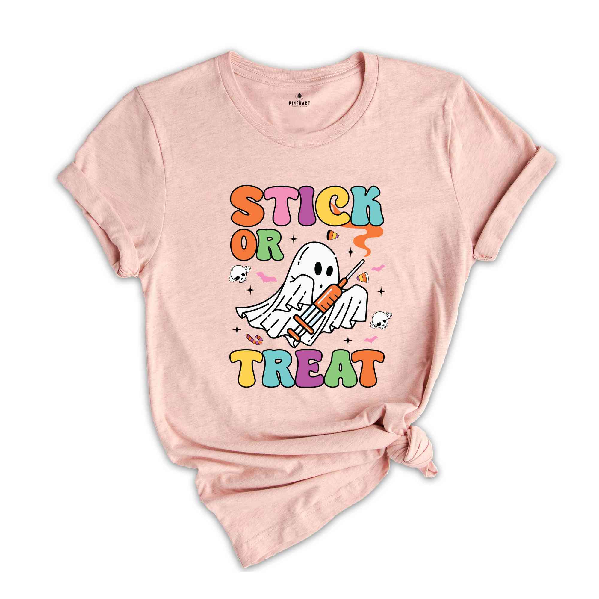 Stick Or Treat Shirt, Nurse Halloween Shirt, Nurse Ghost Shirt, Ghost Halloween Shirt, Halloween Gift, Spooky Season Shirt, Cute Nurse Gift