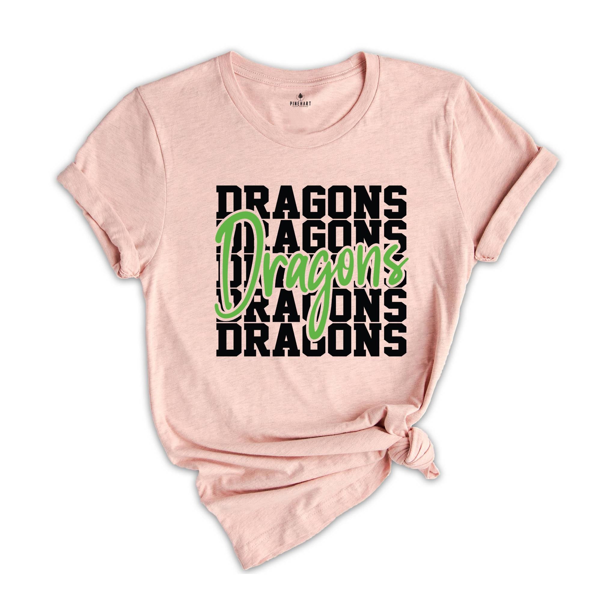 Team Mascot Shirt, Dragons Team Shirt, Dragons Team Spirit Shirt, Dragons Fan Shirt, Dragons School Shirt, Dragons School Spirit