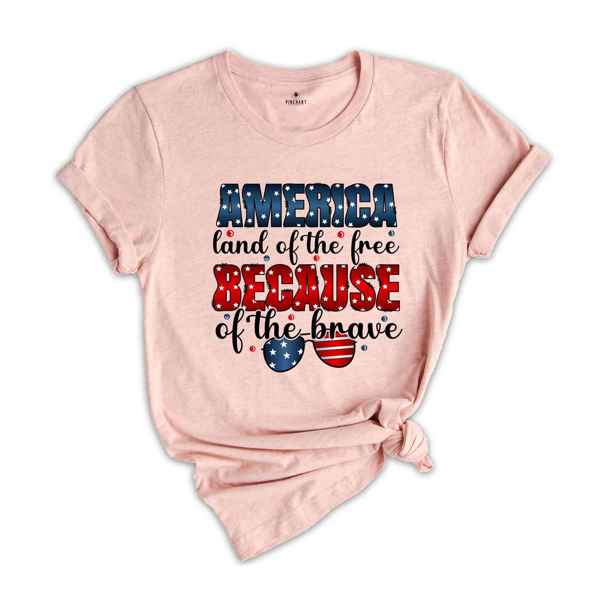 America Land Of The Free Because Of The Brave Shirt, Patriotic Shirt, Independence Day Shirt, 4th Of July Shirt, Retro America Shirt