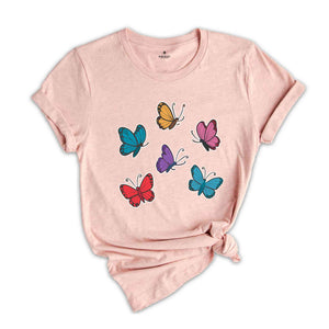 Butterfly Shirt, Colorful Butterfly Shirt, Butterfly Gift, Cute Butterfly Shirt, Butterfly Lovers Shirt, Butterfly Wings Shirt