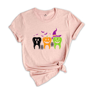 Dentist Halloween Shirt, Halloween Costume, Witch Tooth Shirt, Ghost Teeth Shirt, Pumpkin Ghost Shirt, Spooky Dental Shirt