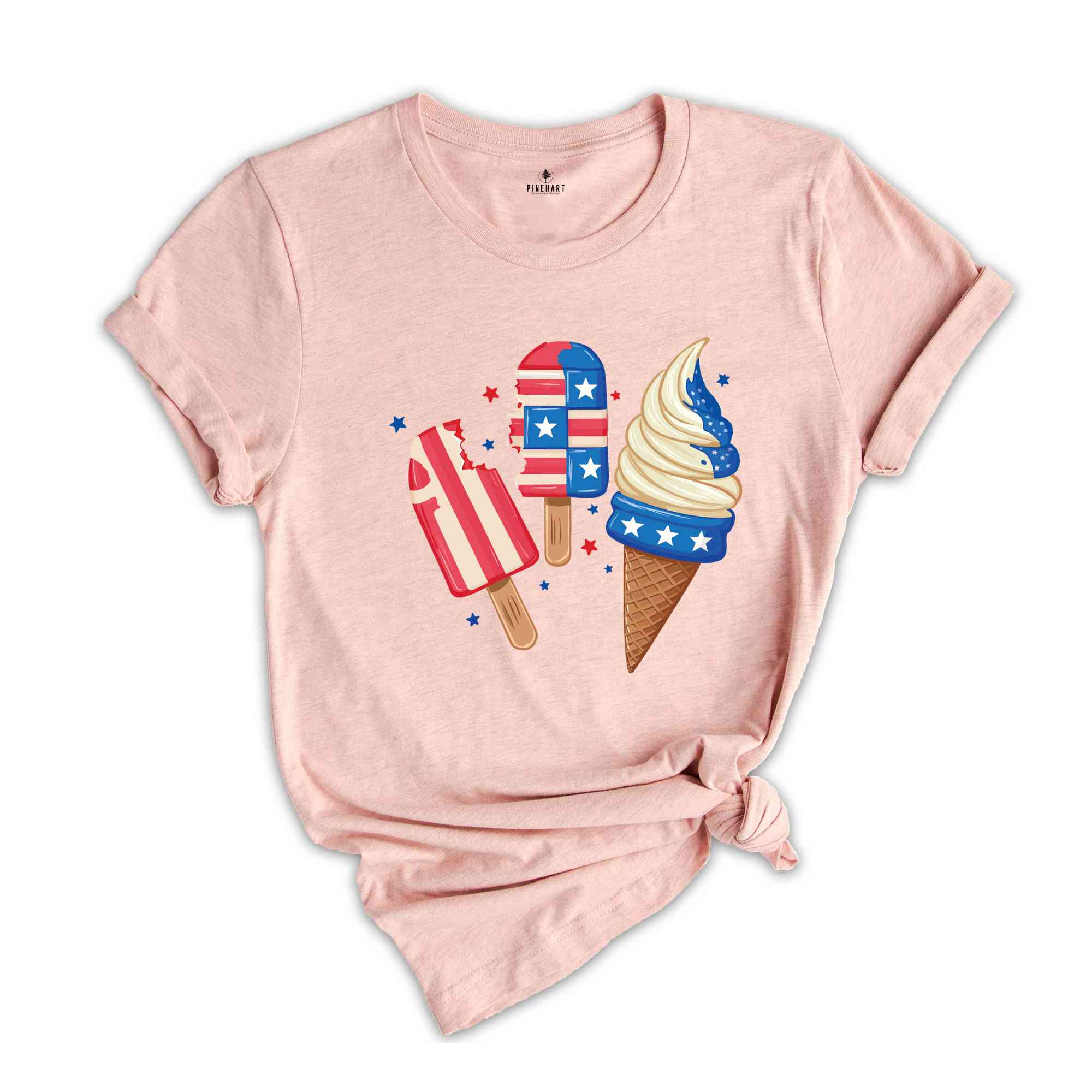 USA Popsicle Shirt, Ice Cream T-Shirt, America Lover Gift, Ice Cream Us Tee, Usa Flag Tees, 4th Of July Gift Tee