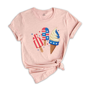 USA Popsicle Shirt, Ice Cream T-Shirt, America Lover Gift, Ice Cream Us Tee, Usa Flag Tees, 4th Of July Gift Tee