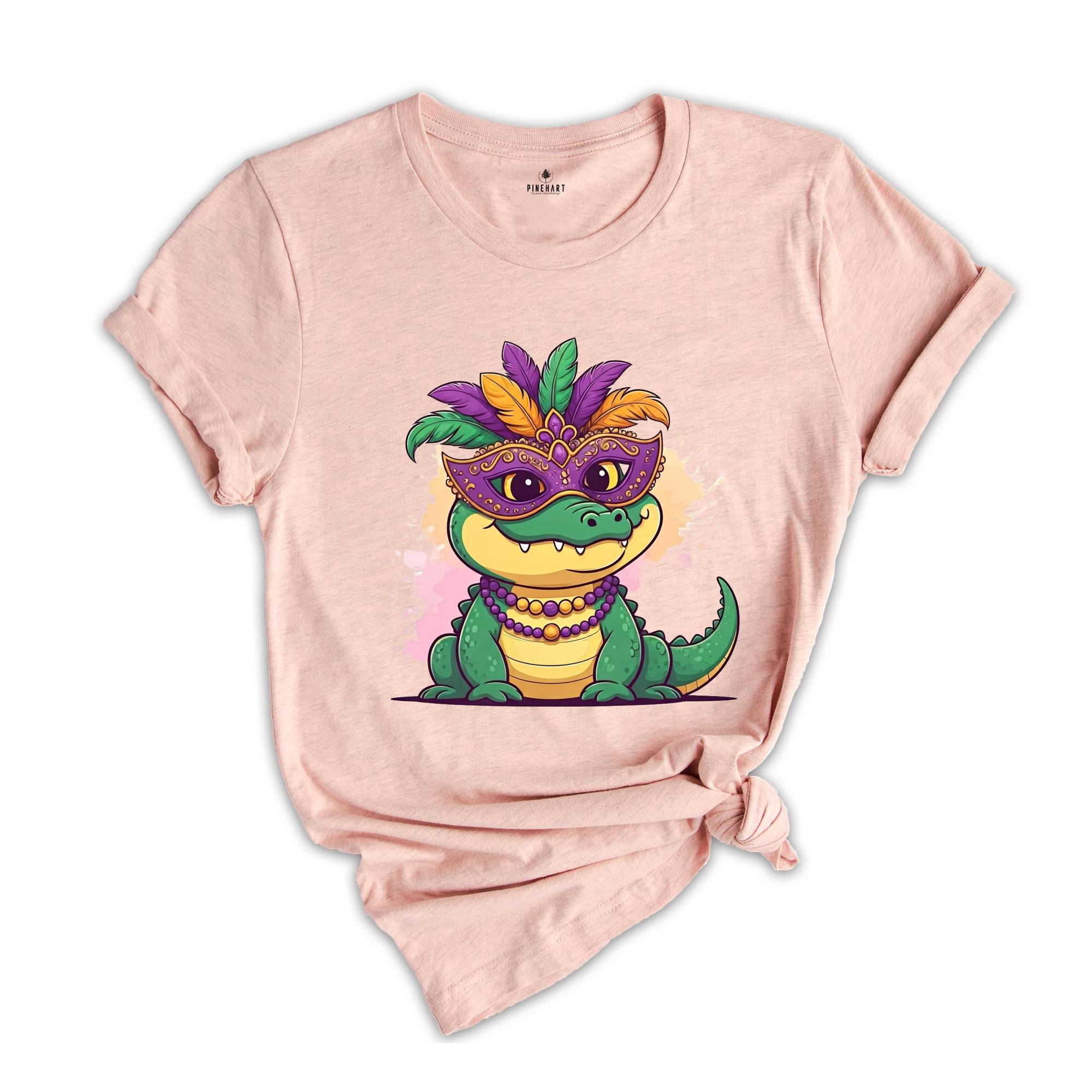 Mardi Gras Crocodile Shirt, Mardi Gras Tshirt, Mardi Gras Alligator Shirt, Fat Tuesday Tee, Mardi Gras Carnival Shirt, Mardi Gras Lover Tee