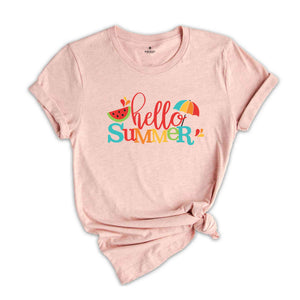 Hello Summer Watermelon T-shirt, Beach Shirt, Watermelon Shirt, Last Day Of School Shirt, Teacher Shirt