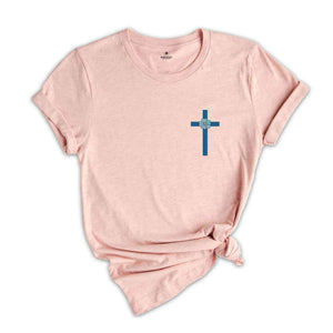 Chosen Shirt, Trendy Christian Shirt, Floral Shirt, Bible Verse Shirt, Cross Themed Shirt, Inspirational Gift, Jesus Shirt