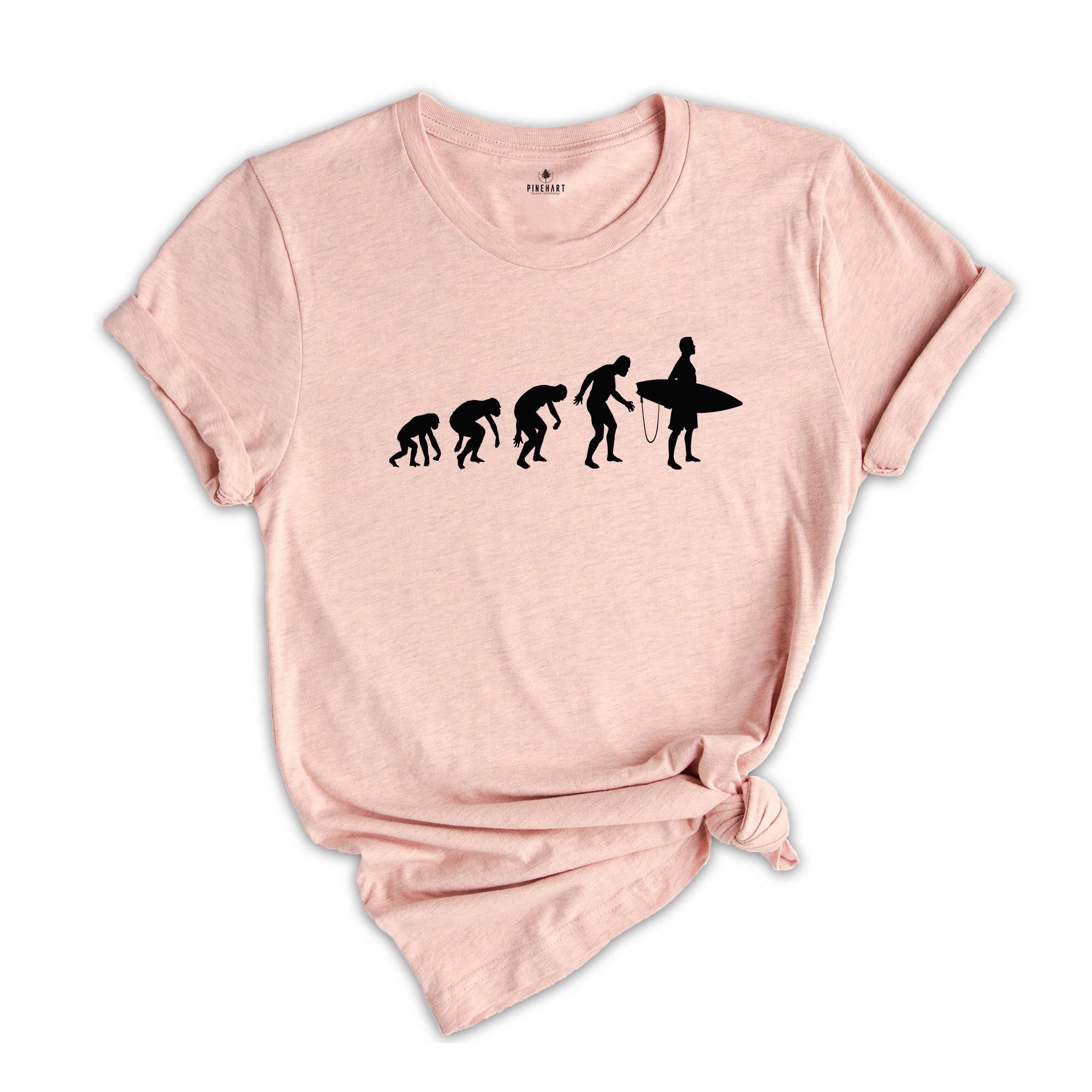 Evolution Surfing Shirt, Surfing Lover Shirt, Ocean Shirt, Surfer Shirt, Evolution Of Man, Surfer T-Shirt, Surfer Evolution, Surfing Sweater