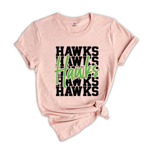 Team Mascot Shirt, Hawks Team Shirt, Hawks Football Shirt, Hawks Fan Shirt, Hawks School Shirt, Hawks School Spirit, Hawks Basketball Tee