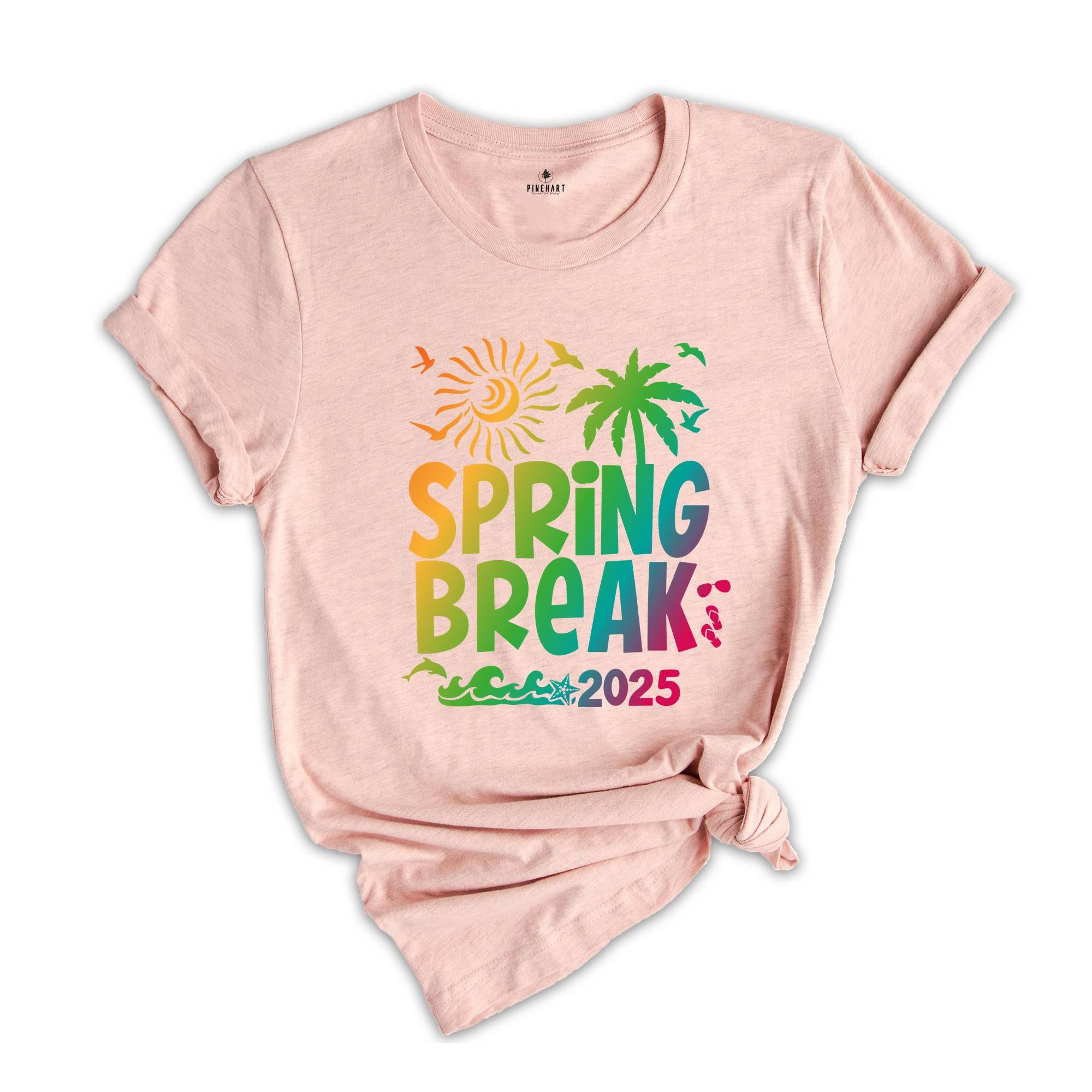 Spring Break 2025 Shirt, Beach Vibes 2025 Shirt, Beach Shirts, Family Matching Shirt, Vacation Shirt, Gift for Friends, Summer Shirt