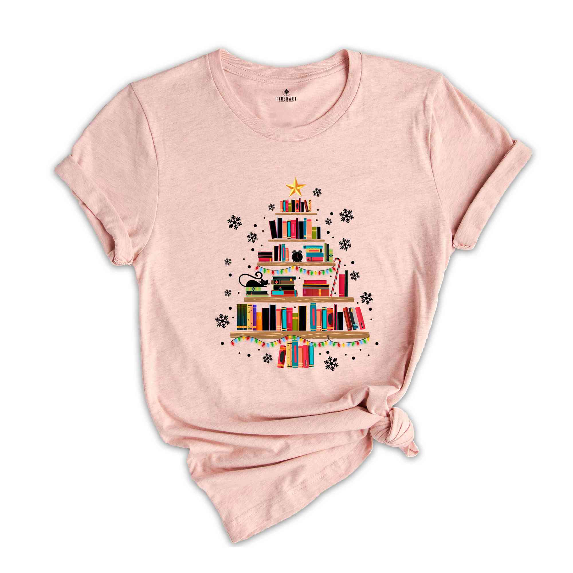 Christmas Book Tree Shirt, Librarian Christmas Shirt, Book Lover Shirt, Pine Tree Shirt, Christmas Gift, Bookworm Shirt, Reading Shirt