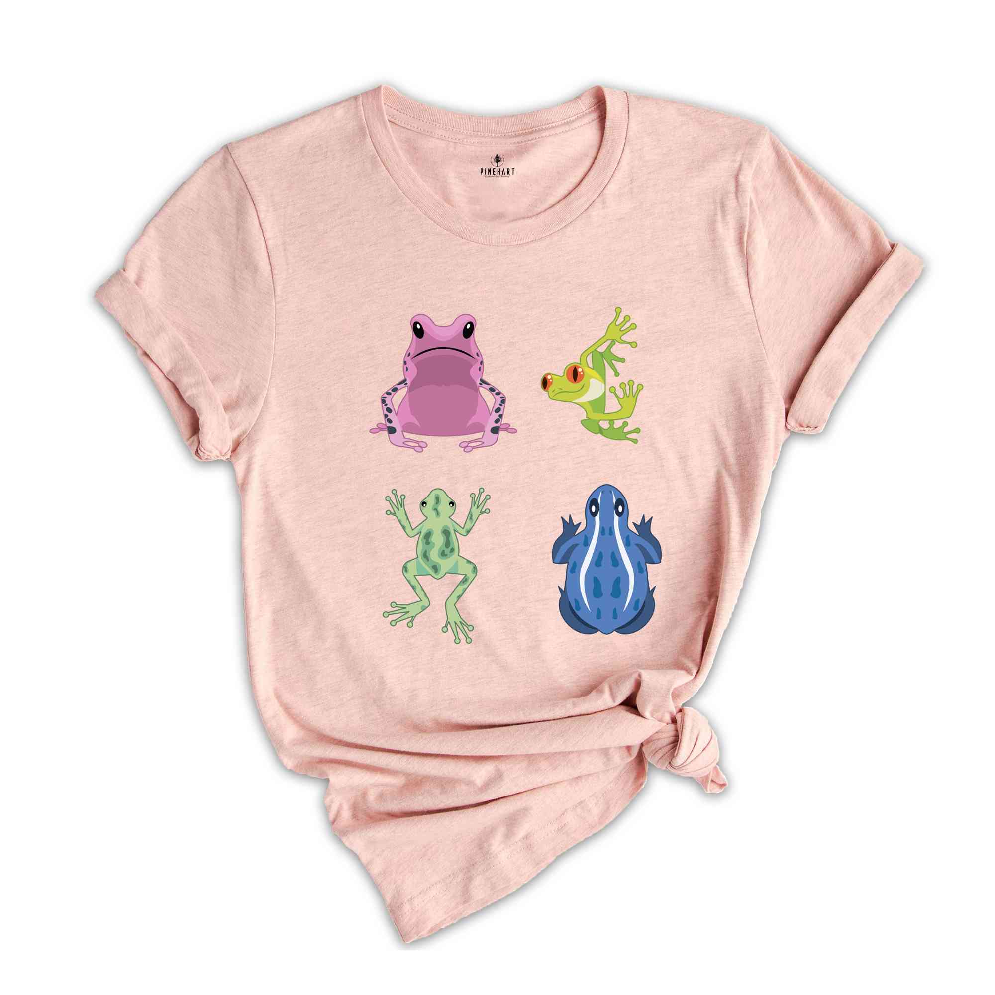 Colourful Frog Shirt, Frog Shirt, Womens Shirt, Cute Frog Shirt, Aesthetic Frog Shirt, Funny Frog Shirt