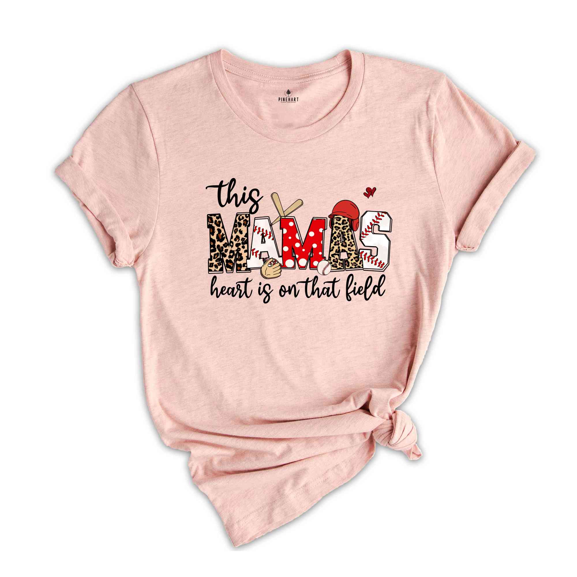 This Mama's Heart Is On That Field Shirt, Baseball Lover Shirt, Mothers Day Shirt, Baseball Shirt, Softball Mom Shirt, Sports Mom