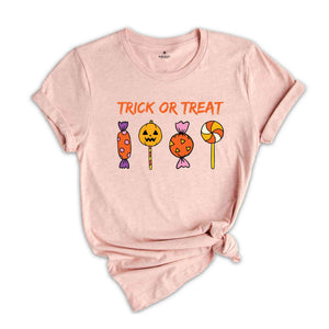 Trick Or Treat Shirt, Halloween Candy T-Shirt, Halloween Treats Tee, Pumpkin Shirt, Halloween Gifts For Candy Lovers