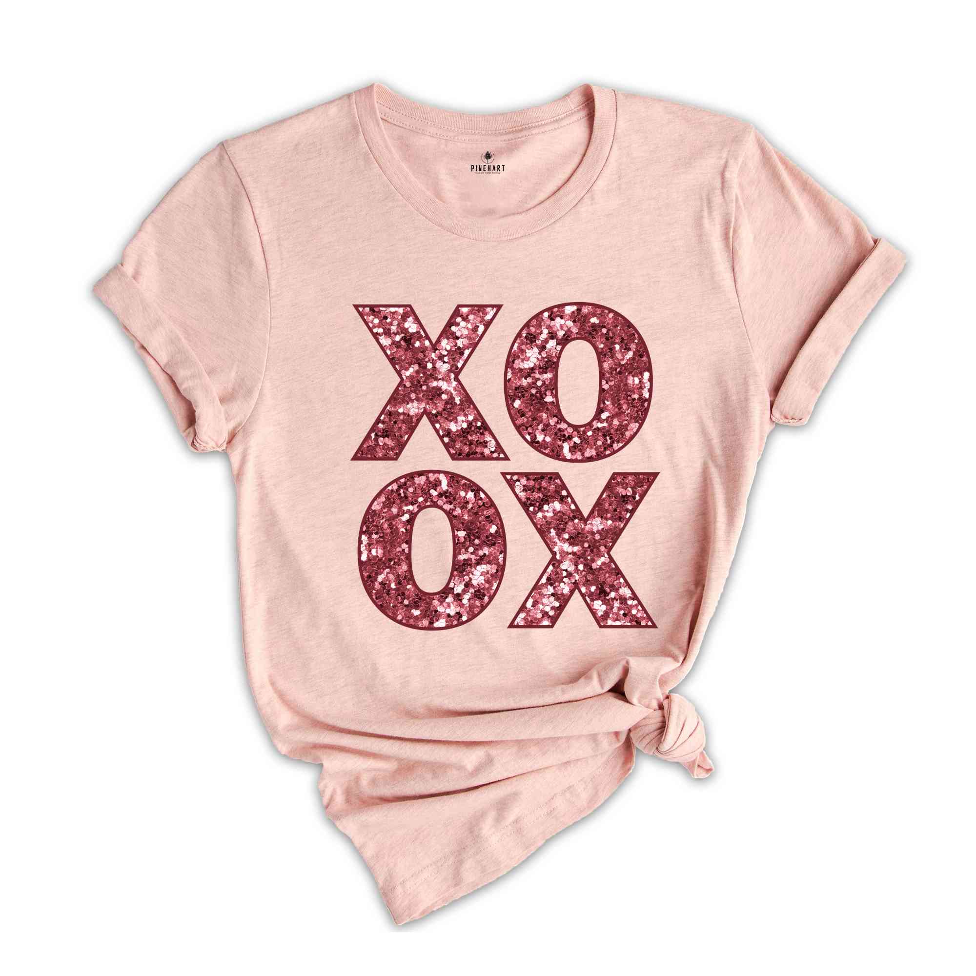 XOXO Shirt, Pink XOXO Shirt, Valentines Day Shirt, Cute Valentines Day Shirt, Valentines Day, Glitter Shirt