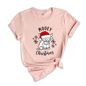 Mooey Christmas Shirt, Western Christmas Tee, Christmas Heifer Shirt, Xmas Cow Shirt, Christmas Cow Lover Tee