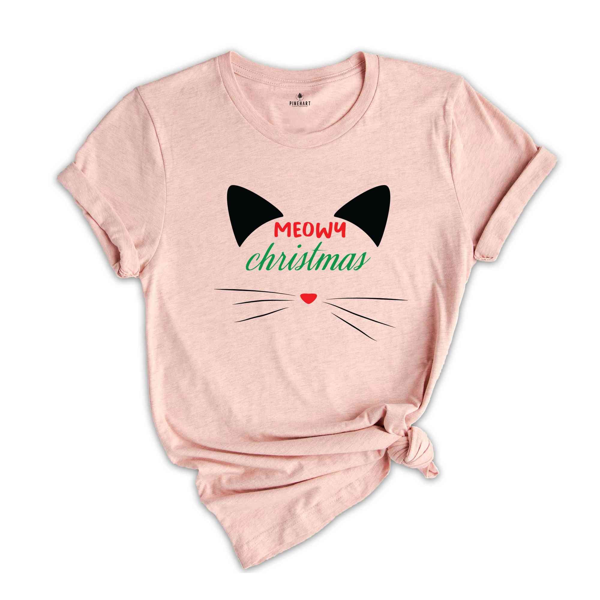 Meowy Christmas Shirt | Christmas Sweater | Cute Cat Sweater | Cat Lover Shirt | Christmas Dog Sweatshirt | Gifts For Cat Lover