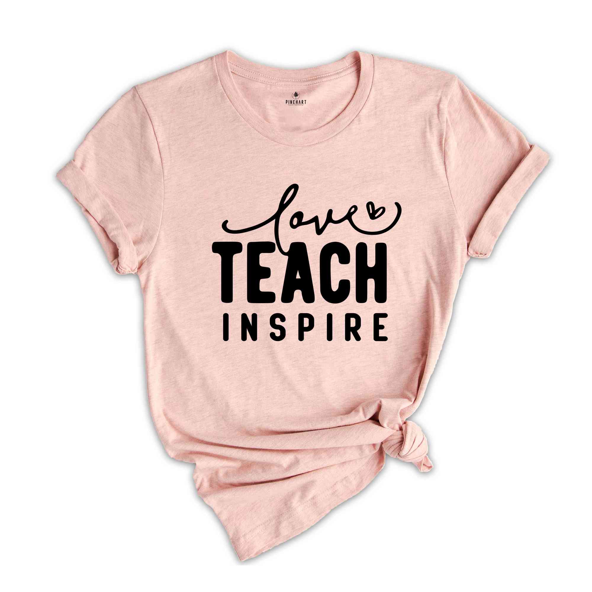 Teach Inspire Love Shirt, Teacher Shirt, Coffee Teach Shirt, Small Town Teacher Shirt, Gift For Teacher