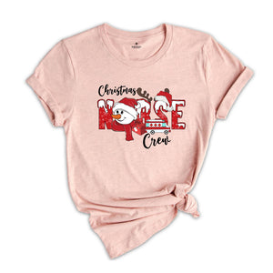 Christmas Nurse Crew Shirt, Matching Xmas Nurse Tee, Christmas Nurse Gift, ER Nurse Shirt, Nurse Vibes T-Shirt, Santa Nurse Tee