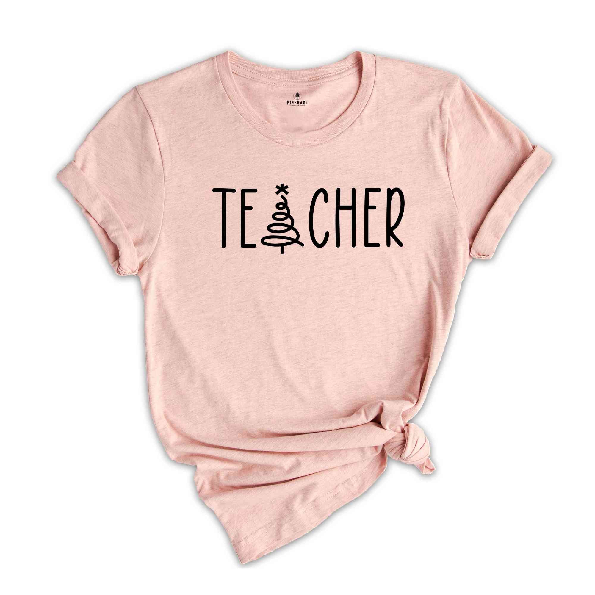 Teacher Shirt, Christmas Gift for Teacher, Teacher Christmas Tee, New Year Shirt for Teacher, Teacher Life Shirt, Christmas Tree Shirt