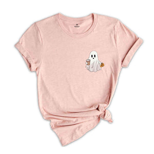 Cute Spooky Coffee Shirt, Womens Ghost Shirt, Spooky Season, Fall Coffee Lover Shirt, Halloween Party Shirt, Funny Ghost Shirts