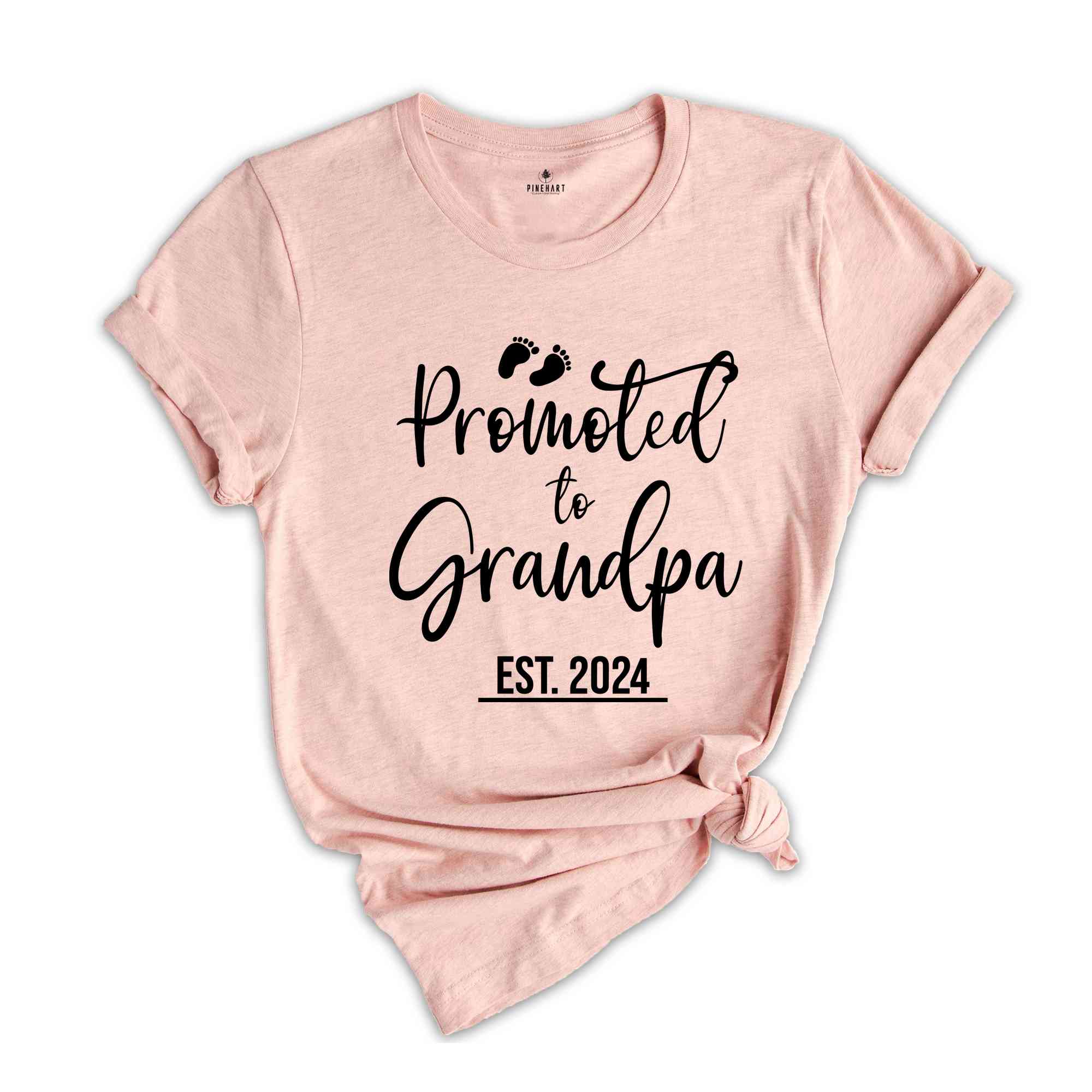 Promoted to Grandma Grandpa Est 2024 Shirt, Matching New Grandma Shirt, New Grandpa Shirt, Grandparents Shirt, Funny Gender Reveal Shirt