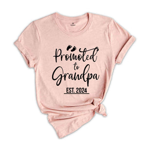 Promoted to Grandma Grandpa Est 2024 Shirt, Matching New Grandma Shirt, New Grandpa Shirt, Grandparents Shirt, Funny Gender Reveal Shirt